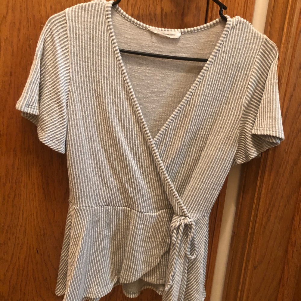 V-neck tie shirt